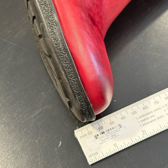 Spring Step L’artiste Carpeverde Knee High Red Chunky Heel Boots Womens size 9.5 - Picture 9 of 13